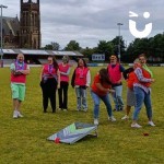 Corn Hole at a corporate team building event