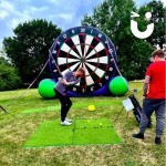 Inflatable Golf Darts being enjoyed at a corporate fun afternoon