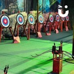 Soft Target Archery set up and ready to be enjoyed at an exhibition event in London Excel