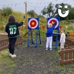 Axe Throwing at a family fun day