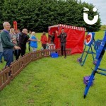 Axe Throwing Set up Outdoors at a corporate fun day