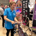 Mega Buzz Wire Being Enjoyed At An Exhibition