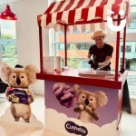 Candy Floss Cart for a promotional event with branding