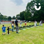 Putting Golf at a family fun day