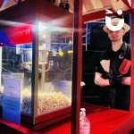 Popcorn Cart at an Awards Ceremony with a Fun Expert posing for the camera