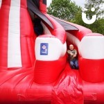 Helter Skelter Slide Inflatable Hire enjoyed being enjoyed by staff