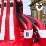 Inflatable Helter Skelter Slide at a Corporate fun day