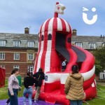 Inflatable Helter Skelter Slide at a Fun Day