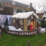 Inflatable Grotto Outside ready for Santa