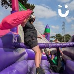 Pole Joust Inflatable at a family fun day