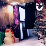 Christmas Themed Photo Booth at a Winter Wonderland Event