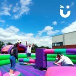 Wipeout Challenge Inflatable at work fun day