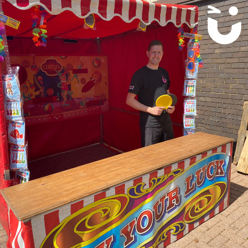 Frisbee Throw Stall Hire | Hire Our Side Stall - The Fun Experts®️